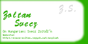 zoltan svecz business card